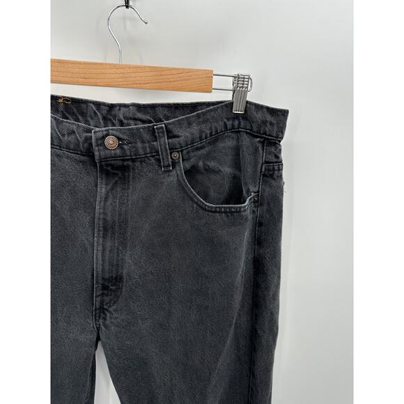 Levi's 505 Men's VTG 1989 Black Washed Straight Leg Denim Jeans Size 38X34 - Picture 4 of 13